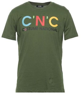 Uomo T-shirt Verde militare S 100% Cotone