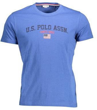 Uomo T-shirt Blu M 100% Cotone