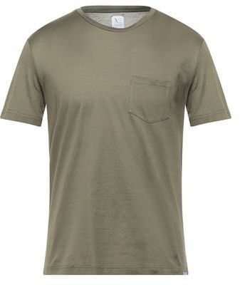 Uomo T-shirt Verde militare 48 100% Cotone