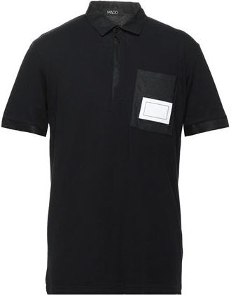 Uomo Polo Nero M 100% Cotone