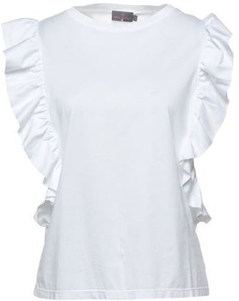 Donna T-shirt Bianco 44 100% Cotone