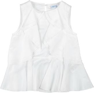 Bambina Blusa Bianco 3 100% Cotone
