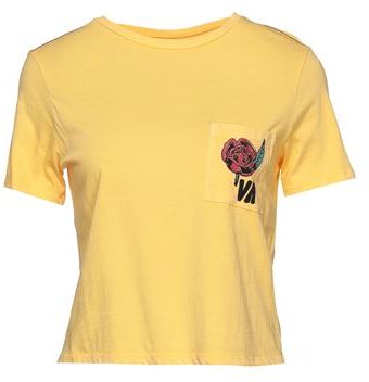 Donna T-shirt Giallo XS 100% Cotone