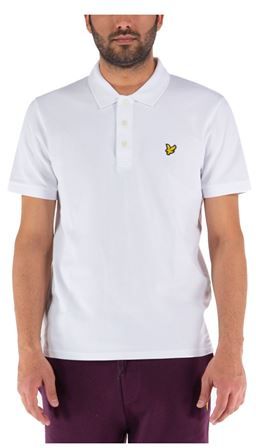 Uomo Polo Bianco S 95% Cotone 5% Elastan