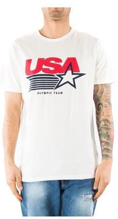 Uomo T-shirt Bianco M Cotone