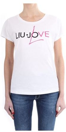 Donna T-shirt Bianco L Cotone