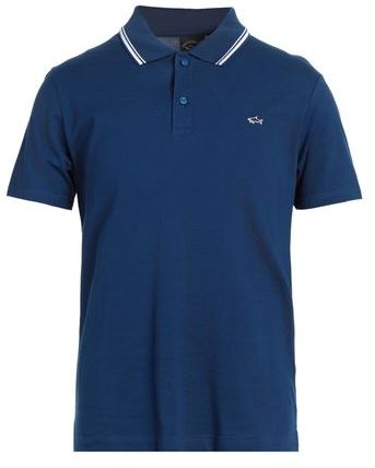 Uomo Polo Blu S 100% Cotone