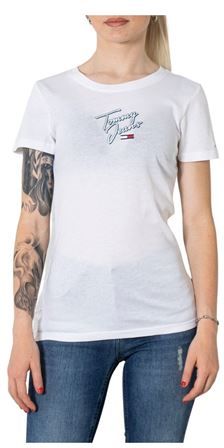 Donna T-shirt Bianco XXS Fibre sintetiche