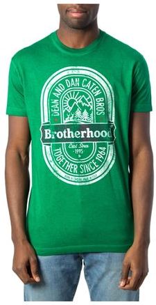 Uomo T-shirt Verde S Cotone