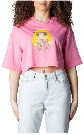 Donna T-shirt Rosa M Fibre sintetiche