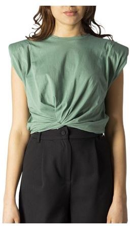 Donna T-shirt Verde L Fibre sintetiche