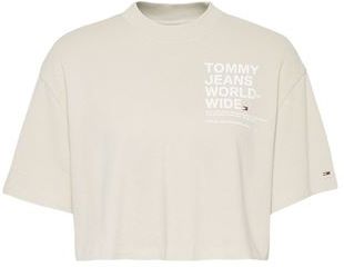 Donna T-shirt Beige XS Cotone