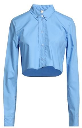 Donna Camicia Azzurro M 100% Cotone