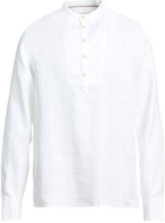 Uomo Camicia Bianco S 100% Lino