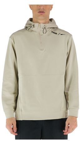 Uomo Felpa Beige M Cotone