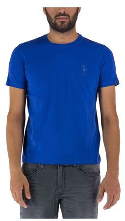 Uomo T-shirt Blu S Cotone