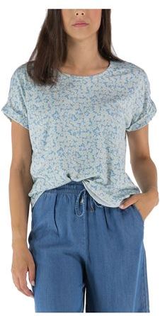 Donna T-shirt Azzurro XS Cotone