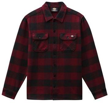 Uomo Camicia Rosso S Cotone