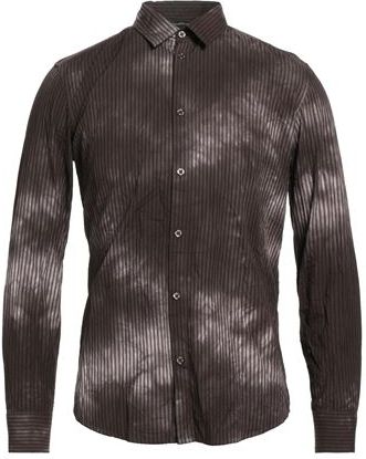 Uomo Camicia Marrone M 100% Cotone