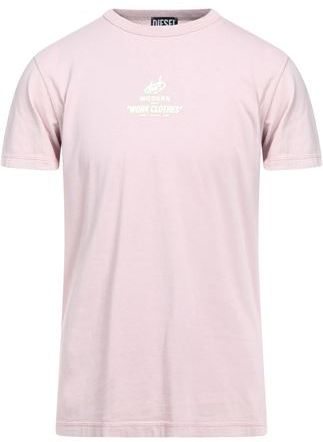 Uomo T-shirt Rosa chiaro S 100% Cotone