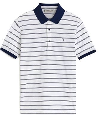 Uomo Polo Bianco XL Cotone