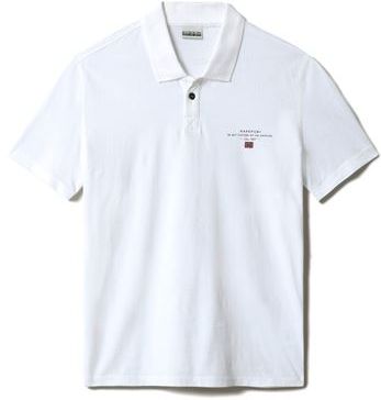 Uomo Polo Bianco L Cotone