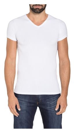 Uomo T-shirt Bianco M Cotone