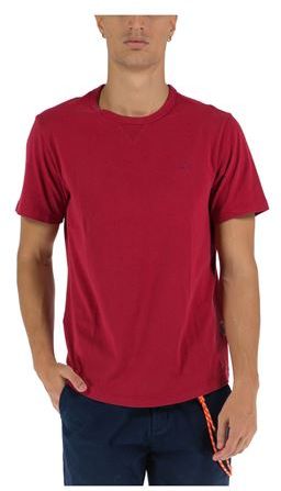 Uomo T-shirt Rosso S Cotone