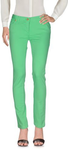 Donna Pantalone Verde 44 98% Cotone 2% Elastan