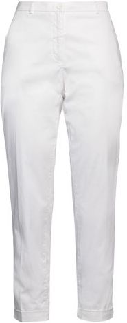 Donna Pantalone Bianco 46 96% Cotone 4% Elastan
