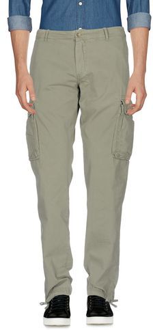 Uomo Pantalone Verde militare 44 100% Cotone
