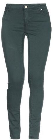 Donna Pantaloni jeans Verde scuro 34 65% Cotone 31% Poliestere 4% Elastan