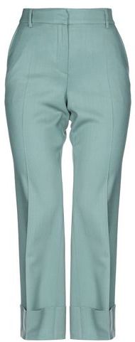 Donna Pantalone Verde 38 98% Lana Vergine 2% Elastan