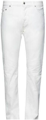 Uomo Pantalone Bianco 36 98% Cotone 2% Elastan