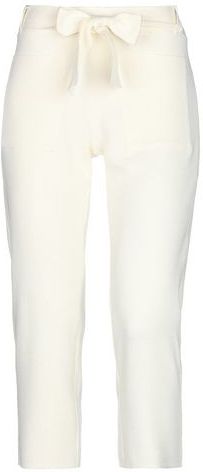 Donna Pantaloni cropped Bianco 42 100% Cotone