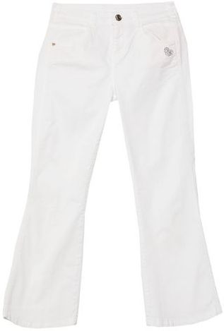 Donna Pantaloni cropped Bianco 28 98% Cotone 2% Elastan