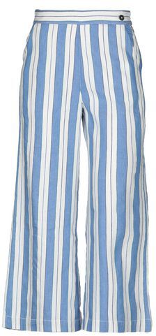 Donna Pantalone Azzurro 40 54% Lino 46% Cotone