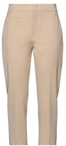 Donna Pantaloni cropped Beige 42 53% Poliestere 43% Lana Vergine 4% Elastan