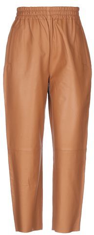 Donna Pantaloni cropped Cammello 40 Pelle di agnello