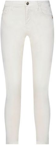Donna Pantalone Bianco 25 97% Cotone 3% Elastan
