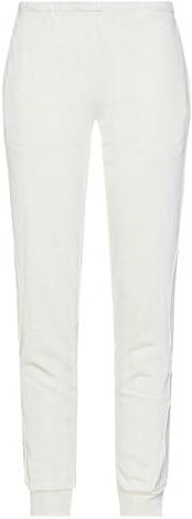 Donna Pantalone Bianco M 80% Cotone 20% Poliestere