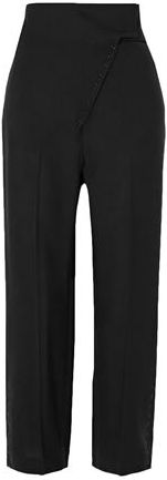 Donna Pantalone Nero 42 100% Lana Poliestere