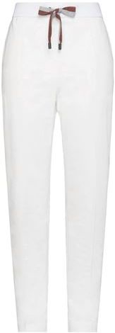 Donna Pantalone Bianco L 71% Viscosa 24% Poliammide 5% Elastan Lana Vergine