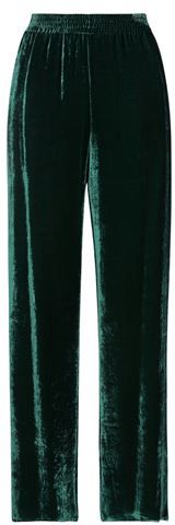 Donna Pantalone Verde smeraldo 38 78% Viscosa 22% Seta