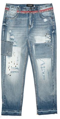 Donna Pantaloni jeans Blu 24 100% Cotone Poliestere