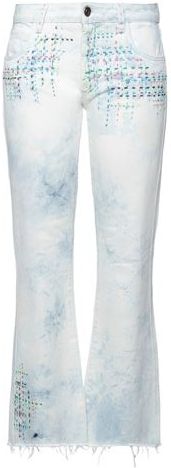 Donna Pantaloni jeans Bianco 25 100% Cotone