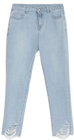 Donna Pantaloni jeans Blu 28 100% Cotone