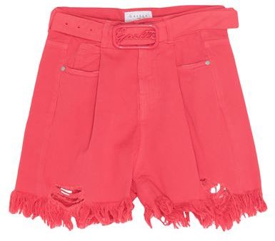 Donna Shorts jeans Rosso 26 100% Cotone