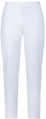 Donna Pantalone Bianco 42 96% Cotone 4% Elastan