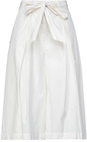 Donna Pantaloni cropped Bianco 44 100% Cotone